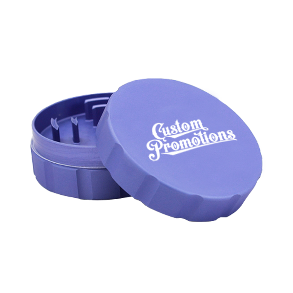 Custom Logo Grinders : Aluminum 2 Piece : Blue