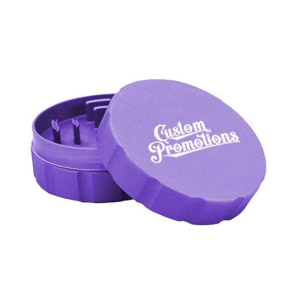 Custom Logo Grinders : Aluminum 2 Piece : Purple